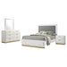 Caraway 4 Pc & Pc E.King, Cal.King, & Queen Bedroom Set Black & White - Visions in Furniture (La Mirada, CA)