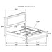 Caraway California King, E.King, & Queen Bed Black & White - Visions in Furniture (La Mirada, CA)