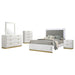 Caraway 4 Pc & Pc E.King, Cal.King, & Queen Bedroom Set Black & White - Visions in Furniture (La Mirada, CA)