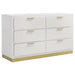 Caraway 4 Pc & Pc E.King, Cal.King, & Queen Bedroom Set Black & White - Visions in Furniture (La Mirada, CA)