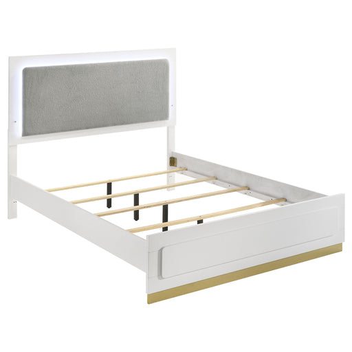 Caraway California King, E.King, & Queen Bed Black & White - Visions in Furniture (La Mirada, CA)
