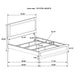 Caraway California King, E.King, & Queen Bed Black & White - Visions in Furniture (La Mirada, CA)
