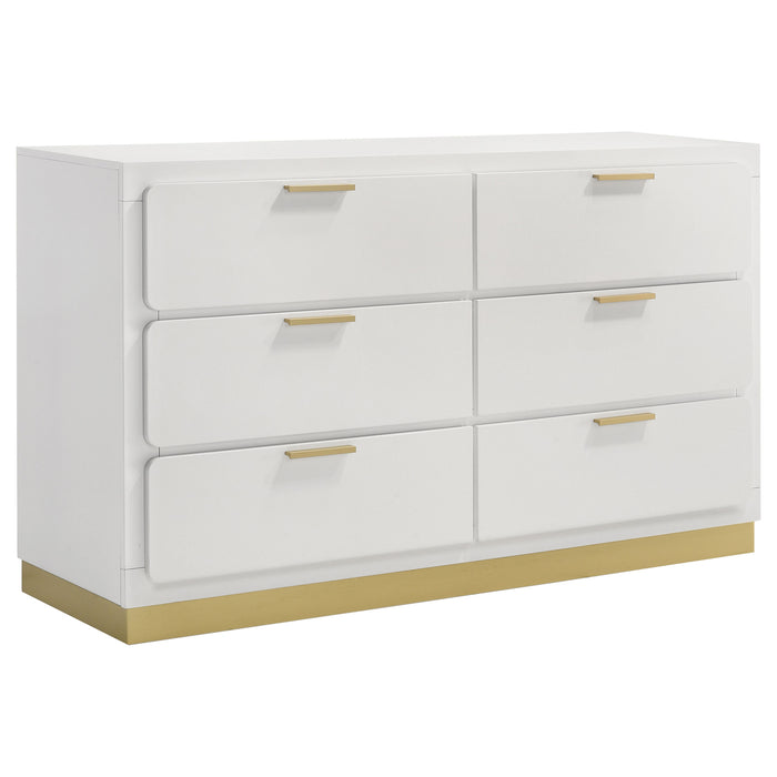 Caraway 4 Pc & Pc E.King, Cal.King, & Queen Bedroom Set Black & White - Visions in Furniture (La Mirada, CA)