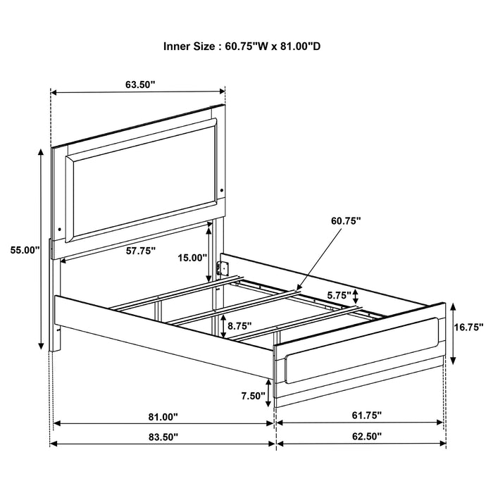 Caraway Queen Bed - Visions in Furniture (La Mirada, CA)