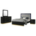 Caraway 4 Pc & Pc E.King, Cal.King, & Queen Bedroom Set Black & White - Visions in Furniture (La Mirada, CA)
