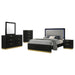 Caraway 4 Pc & Pc E.King, Cal.King, & Queen Bedroom Set Black & White - Visions in Furniture (La Mirada, CA)
