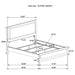 Caraway California King, E.King, & Queen Bed Black & White - Visions in Furniture (La Mirada, CA)