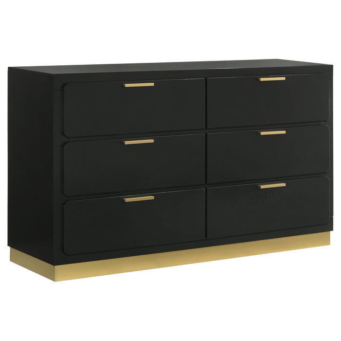 Caraway 4 Pc & Pc E.King, Cal.King, & Queen Bedroom Set Black & White - Visions in Furniture (La Mirada, CA)