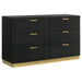 Caraway 4 Pc & Pc E.King, Cal.King, & Queen Bedroom Set Black & White - Visions in Furniture (La Mirada, CA)