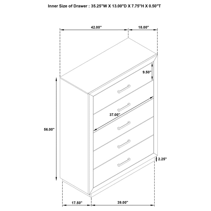 Kenora 4 & 5 Piece Bedroom Set E.King, Queen, & Cal.king - Visions in Furniture (La Mirada, CA)
