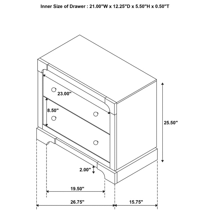 Gran Park Nightstand - Visions in Furniture (La Mirada, CA)