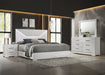 Ives 4 & 5 Piece Bedroom Set E.king & Queen White & Grey - Visions in Furniture (La Mirada, CA)