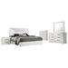 Ives 4 & 5 Piece Bedroom Set E.king & Queen White & Grey - Visions in Furniture (La Mirada, CA)