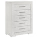 Ives 4 & 5 Piece Bedroom Set E.king & Queen White & Grey - Visions in Furniture (La Mirada, CA)