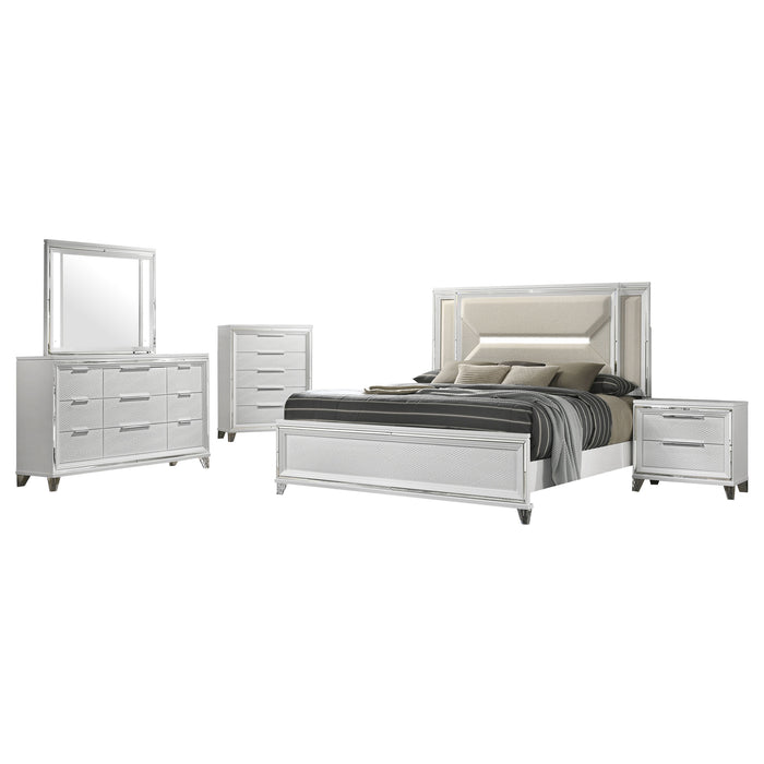 Marmore 4 & 5 Pc E.king, Cal.king, & Queen Bedroom Set - Visions in Furniture (La Mirada, CA)