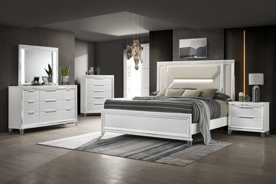 Marmore 4 & 5 Pc E.king, Cal.king, & Queen Bedroom Set - Visions in Furniture (La Mirada, CA)