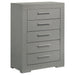 Ives 4 & 5 Piece Bedroom Set E.king & Queen White & Grey - Visions in Furniture (La Mirada, CA)