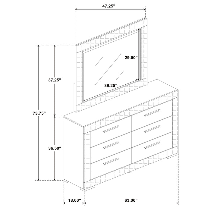 Ives Dresser With Mirror - Visions in Furniture (La Mirada, CA)