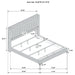 Lucia 4 & 5 Piece Bedroom Set King & Queen Beige & Grey - Visions in Furniture (La Mirada, CA)