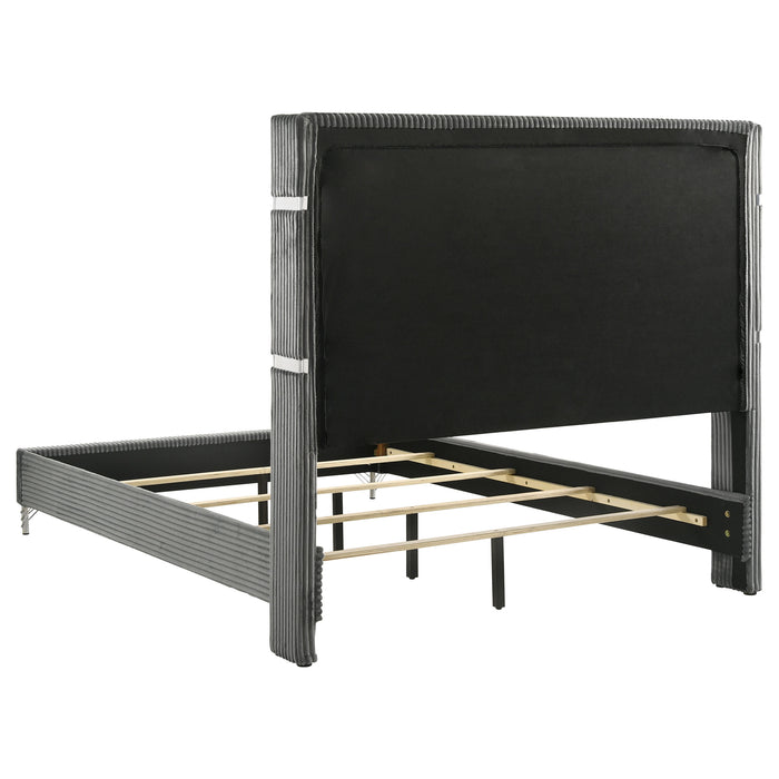 Lucia 4 & 5 Piece Bedroom Set King & Queen Beige & Grey - Visions in Furniture (La Mirada, CA)