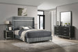 Lucia 4 & 5 Piece Bedroom Set King & Queen Beige & Grey - Visions in Furniture (La Mirada, CA)