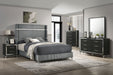 Lucia 4 & 5 Piece Bedroom Set King & Queen Beige & Grey - Visions in Furniture (La Mirada, CA)