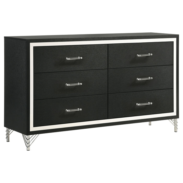 Lucia 4 & 5 Piece Bedroom Set King & Queen Beige & Grey - Visions in Furniture (La Mirada, CA)