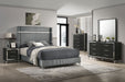 Lucia Eastern King & Queen Bed Beige & Grey - Visions in Furniture (La Mirada, CA)