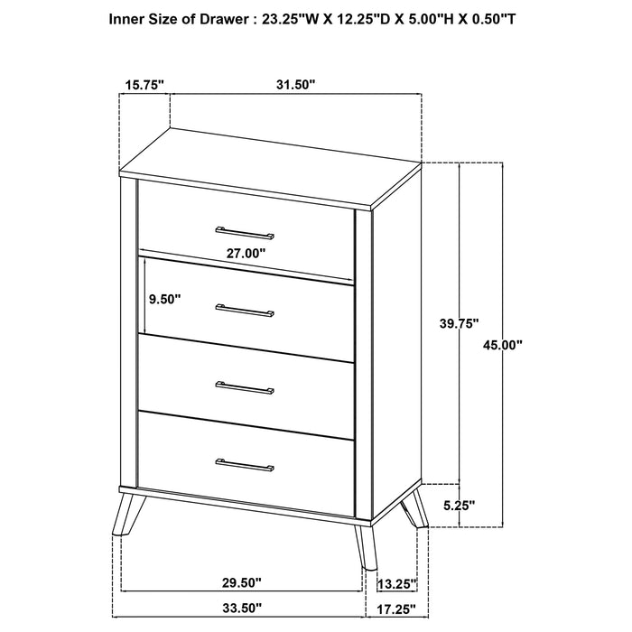 Kaywood 4 & 5 Pc Bedroom Set Full, E.King, Queen & Twin - Visions in Furniture (La Mirada, CA)