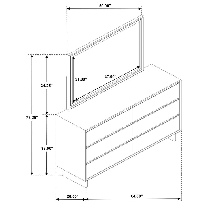 Glenwood Dresser With Mirror - Visions in Furniture (La Mirada, CA)