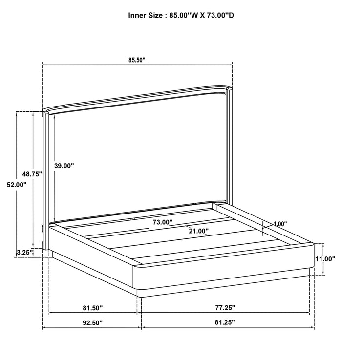Kailani 4 & 5 Pc Bedroom Set E.King, Cal.King & Queen - Visions in Furniture (La Mirada, CA)