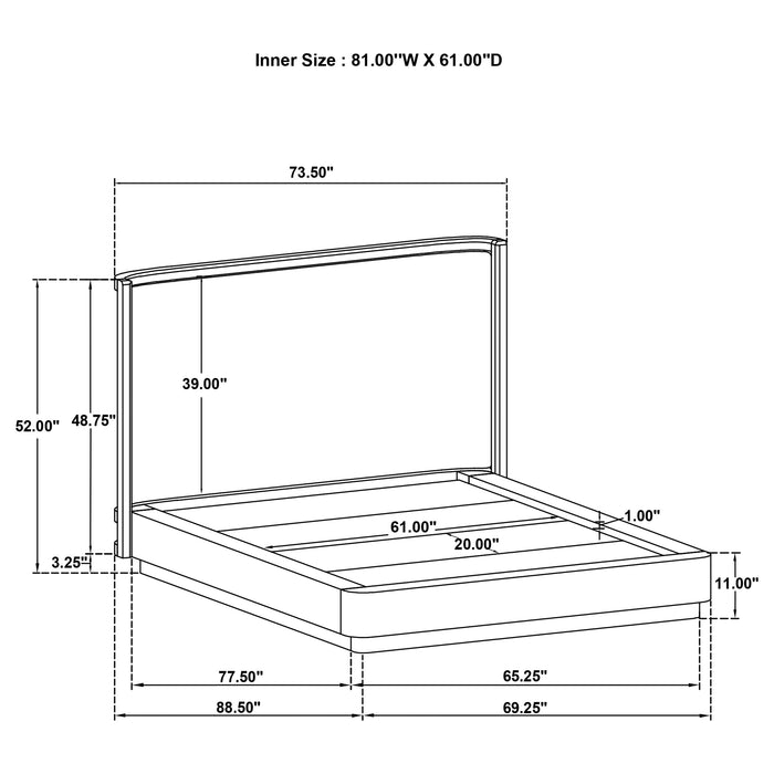 Kailani 4 & 5 Pc Bedroom Set E.King, Cal.King & Queen - Visions in Furniture (La Mirada, CA)