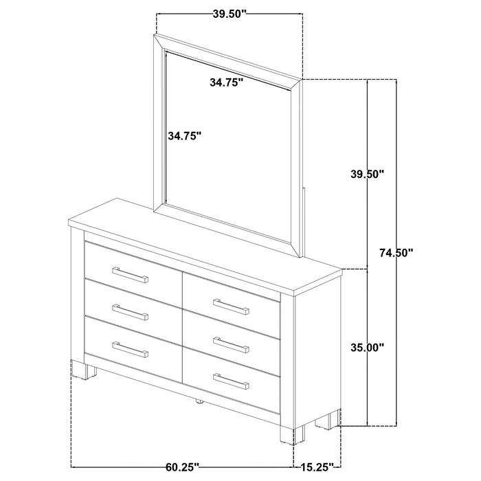 Oakglen Dresser With Mirrors - Visions in Furniture (La Mirada, CA)