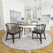 Parker House Americana Modern Dining 48-66 inch Round Dining Table and 4 Black Barrel Chairs