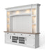 Parker House Americana Modern 92 Inch TV Console with Hutch Back Panel and LED Lights