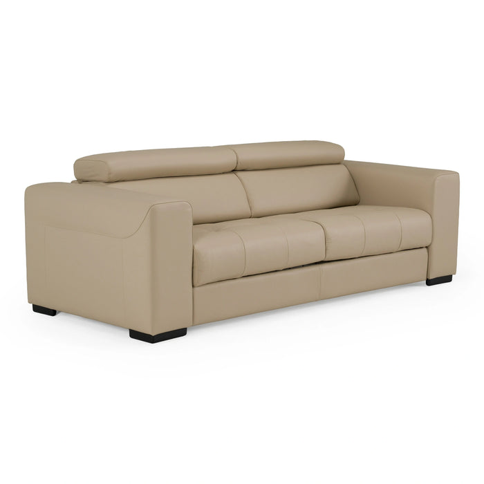 Icon - Modern Italian Cappuccino Leather Sofa Bed