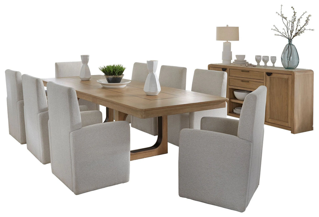 Parker House Escape - Dining 84 Inch Rectangular Extendable Table With 8 Chairs and Server