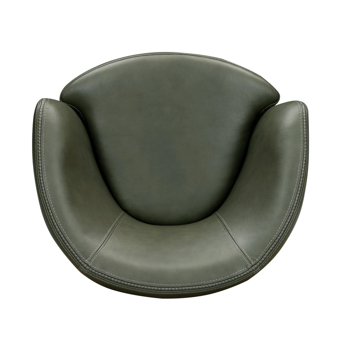 Parker Living Barolo 100% Italian Leather Swivel Club Chair Two Pack