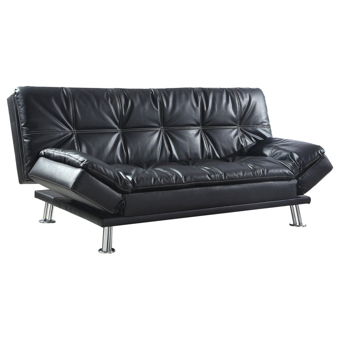 Dilleston Tufted Back Upholstered Sofa Bed Grey - Visions in Furniture (La Mirada, CA)
