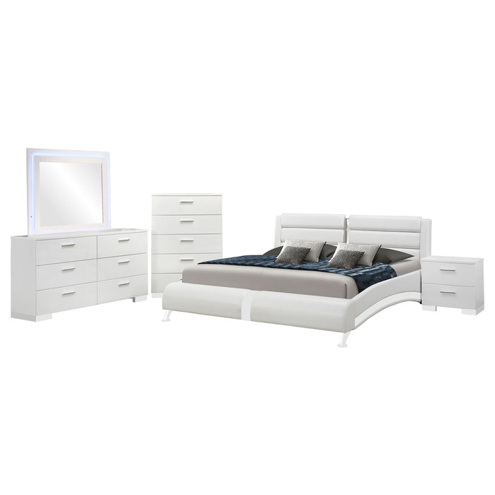 Jeremaine 5 Pc Bedroom Sets White - Visions in Furniture (La Mirada, CA)