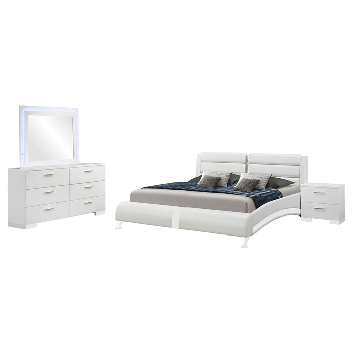 Jeremaine 5 Pc Bedroom Sets White - Visions in Furniture (La Mirada, CA)