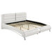 Jeremaine California King, E.King, & Queen Upholstered Bed White - Visions in Furniture (La Mirada, CA)