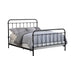 Livingston California King, E.King, & Queen Panel Metal Bed Dark Bronze - Visions in Furniture (La Mirada, CA)