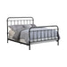 Livingston California King, E.King, & Queen Panel Metal Bed Dark Bronze - Visions in Furniture (La Mirada, CA)