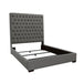 Camille Tall Tufted California King, E.King & Queen Bed Grey - Visions in Furniture (La Mirada, CA)