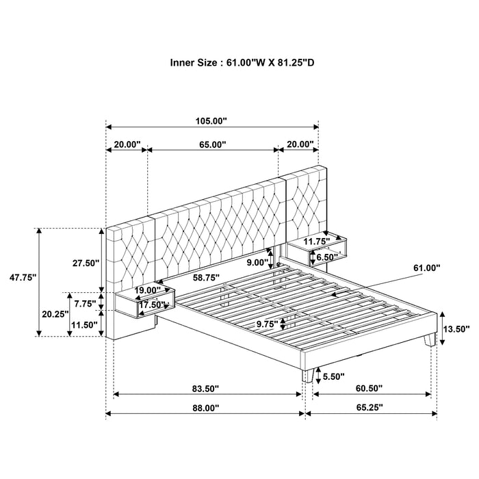 Marley Eastern King & Queen Bed - Visions in Furniture (La Mirada, CA)