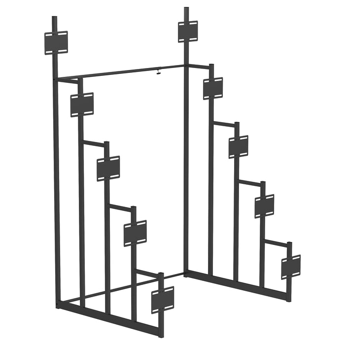 Duarto 5-tier Headboard Display Rack Black - Visions in Furniture (La Mirada, CA)