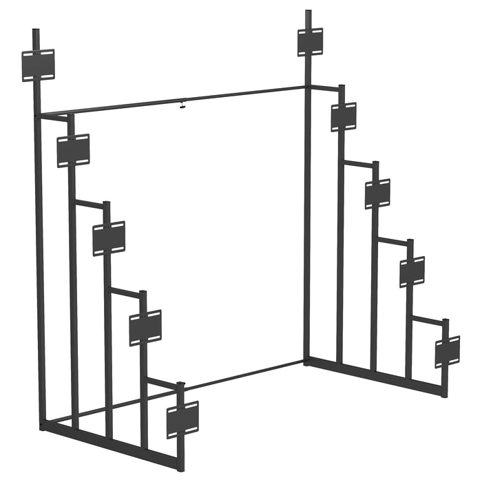 Duarto 5-tier Headboard Display Rack Black - Visions in Furniture (La Mirada, CA)