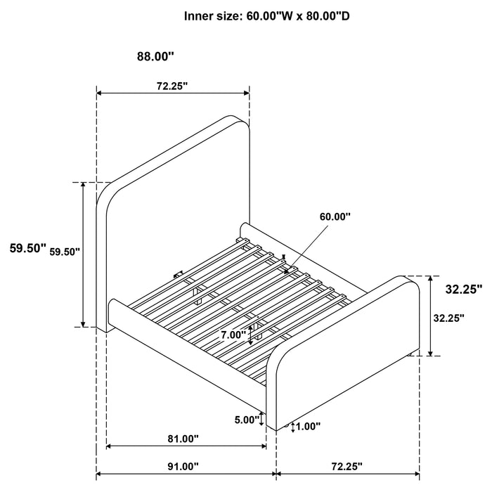 Wren Eastern King & Queen Bed - Visions in Furniture (La Mirada, CA)