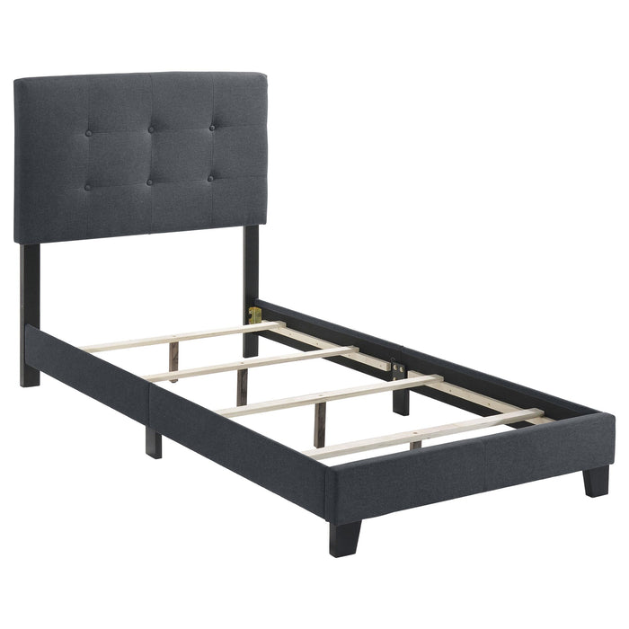 Mapes Tufted Upholstered Eastern King, Queen, Twin & Full Bed Charcoal & Grey - Visions in Furniture (La Mirada, CA)